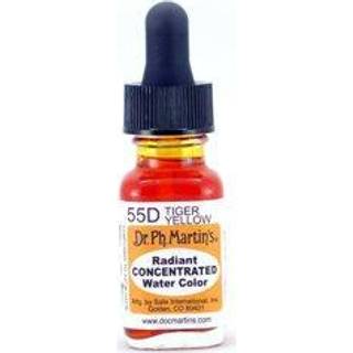 Dr. Ph. Martins str?lende koncentrerede vandfarve (55D) akvarelflaske 0,5 oz tiger gul 1 flaske radi05ozs55d