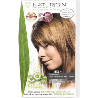 Naturigin Permanent Hair Dye 7.0 Naturlig medium blond ammoniak og paraben gratis op til 100% gr? h?rd?kning langvarig vegansk grusomhed gratis