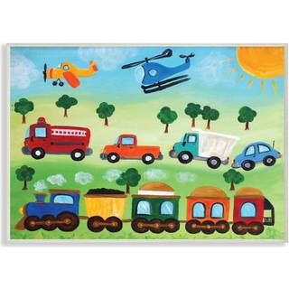 Barnrummet av Stumell Planes Trains och Automobiles Rectangle Wall Plack