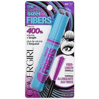 Covergirl Super Sizer Fibers Mascara Black 805 0,35 ounce (emballage kan variere) Volumizing Mascara med børste