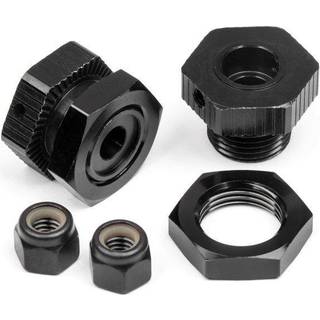 Aluminum Wheel Hex Hub Set 17Mm (Black/4Pcs)