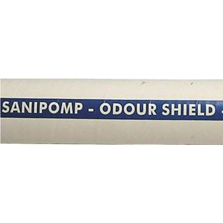 Toiletslange / sanitetsslange Hoses Technology SANIPOMP/EXTRA, diffusionstæt / 100% lugtfri, PVC-slange &amp; dobbelt stålspiral, 19 mm (3/4"), 10 meter, hvid