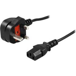 DELTACO apparatkabel, UK, BS 1363-IEC C13, 10A, 2M, Black
