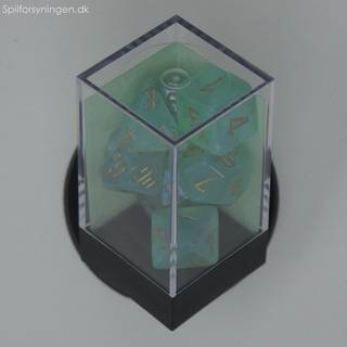 Borealis Light Green Gold Luminary Effect Dice Set - Polyhedral Rollespils Terning Sæt - Chessex
