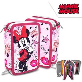 Minnie Mouse penalhus 3 rum med indhold