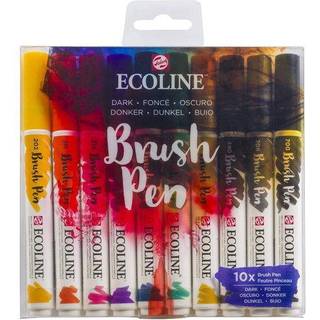 Ecoline Brush Pen Set – Dark 10-pack