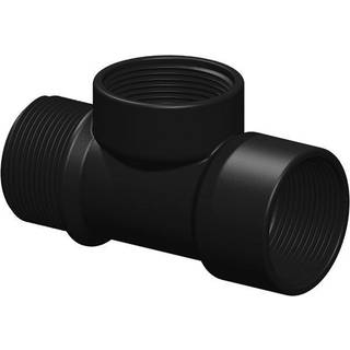 T-kobling til rør TruDesign T-Piece, 1 1/2" G (BSP) (udv-indv-indv), sort