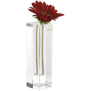 Badash Donovan Crystal Glass Bud Vase - 7.25 """" Tall h?ndlavet blyfri optisk krystalglasvase til blomsterknopper og unik moderne boligindretning