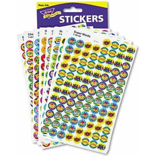 Trend Enterprises Inc T1945 Superspots og Supershapes Sticker Variety Packs Positive Praisers 2 500/Pack