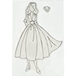 Prima Marketing Julie Nutting Mixed Media Cling Rubber Stamps Rita 3.5 """" X8.75 """"