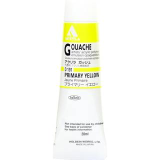 Holbein Acryla Gouache Artists Acryl Polymer Emulsion 20ml Primary Yellow (D191)