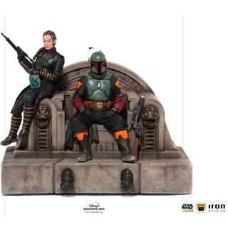 Iron Studios The Mandalorian - Boba Fett and Fennec Shand on Throne Statue Delux Art Scale 1/10
