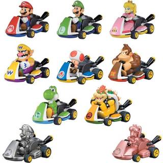 Tomy Mario Kart Træk-tilbage-biler Mystery-pakke udstillingsdisplay - Pakke med 12 stk