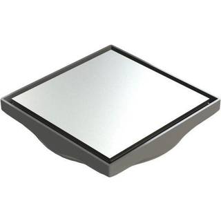 Purus Square Platinum Gulvafløbsramme 150 x 150 mm