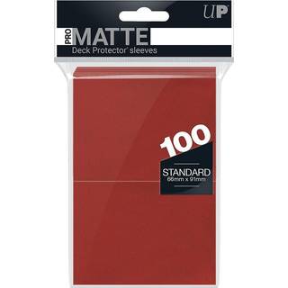 UP - Standard Deck Protector - PRO-Matte Red (100 Sleeves)
