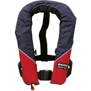 Oppustelig redningsvest Baltic Delta Auto 150N, automatisk, marine/rød + kulsyrepatron 33 gram, 40 - 150 kg