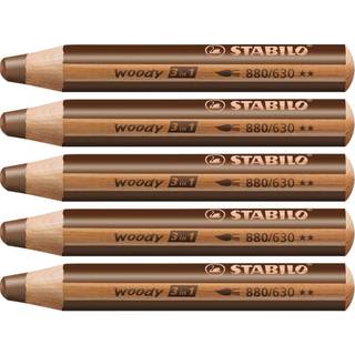Stabilo woody 880-630 Brun tyk farveblyant 5stk