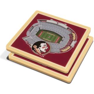 Youthefan NCAA Florida State Seminoles 3D Stadiumview Coasters - Doak Campbell Stadium 4 """" X 4 """"