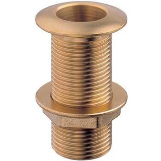 Gevind skroggennemføring Guidi Thru-Hull, messing, kuplet, 40 mm, 1/4" G (BSP), messingfarvet