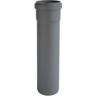 HTP afløbsrør med muffe Ø110 mm 150 cm grå