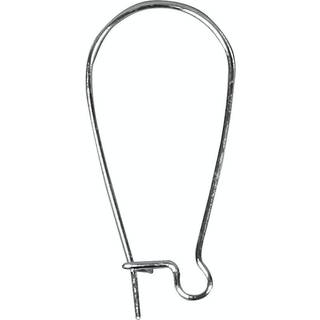 Forsølvede ørebøjler 25 mm - 6 stk. pakke