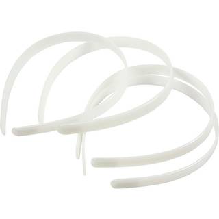 Hvid Hårbøjle i Plast - 5 stk. á 13 mm