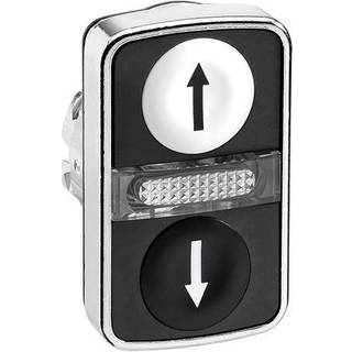 Schneider Metal double  trykknap med pil