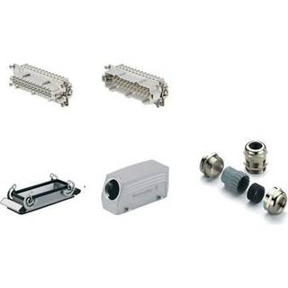 Weidmuller Komplet HE24 stik metal for chassismontage