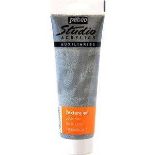 Pebeo P? B? O - Studio Acrylics 250 ml sort sandteksturgel - Sand akrylmalingsgel - sort sandteksturpasta - sort sand akrylmaling gel - 250 ml 10