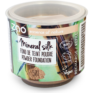 Zao Ansigt Foundation Refill Mineral Silk Powder Foundation 501 Clear Beige 15 g (8.933,00 kr / 1 kg) - 15 g