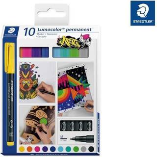 Lumocolor 317 C10 permanent OHP-pen, pakke med 10 farver