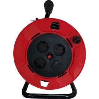 E-Line kabeltromle uden jord, 2 x USB, 230V - 25 meter