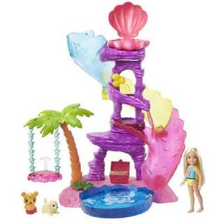 Barbie Dreamtopia Chelsea Water Lagoon Playset med Chelsea Doll (6 i Blonde) 2 Pets Slide Pool & Swing Gift til 3 til 7 -?rige