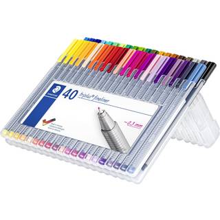 STAEDTLER Tripus fineliner 334, 40 stk Indhold:40 stk fineliners i assorterede farver Tykkelse:0.3 mm Kort om produktet:Smukke fineliners i et væld af farver til dit kreative projekt.