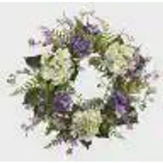 Næsten naturlig 24in. Hydrangea bær kranser lilla