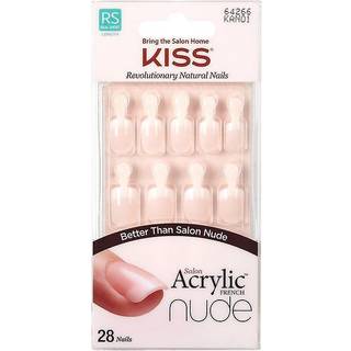 Kiss Salon Acrylic Nude French Nails - KAN01