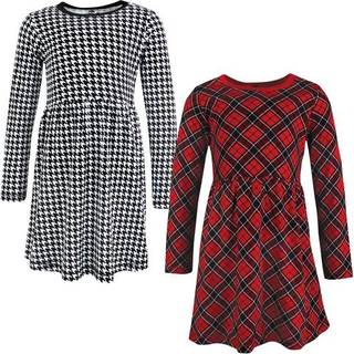 Hudson baby baby piger bomuld kjoler afslappet kjole sort rød plaid 12-18 måneder os