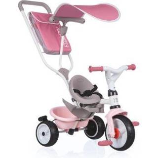 Smoby Baby Balade Plus 3-i-1 trehjulet cykel med bagagebærer - lyserød