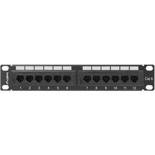 Lanberg PPU6-9012-B 12-Port Patch Panel 1U 10" Cat.6 UTP Black