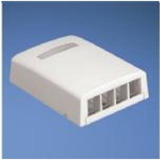PANDUIT Vægboks netkey 4 port hvid