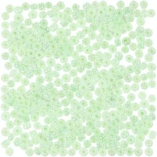 Rocaiperler softgrøn 25g hulst 0,6-1,0mm