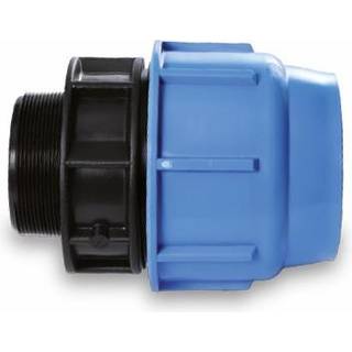 Georg Fischer 3004080202 PEM-kobling PP, lige, plast-udvendigt gevind 16 x G15