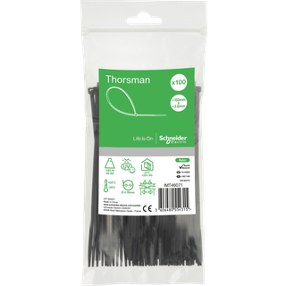 Thorsman Kabelbinder 150x3.6mm 100stk. Sort - Imt46071
