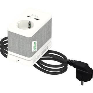 Bord Stikk. Enkelt M/Usb A/C Hvid Schneider Electric