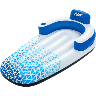 Bademadras Bestway Hydro Force Indigo Wave Lounge, 1.91 x 1.07 meter, hvid/blå + reparationslap