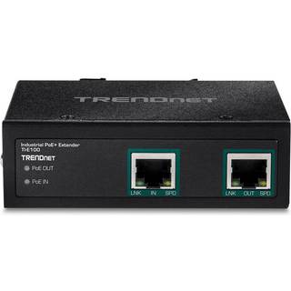 TRENDnet TI-E100 Gigabit PoE+ Extender - network extender - 10Mb LAN 100Mb LAN GigE