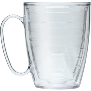 Tervis Clear & farverig bordplade lavet i USA dobbeltv?gget isoleret tumbler rejsekop holder drikkevarer koldt og varmt 16oz krus klar