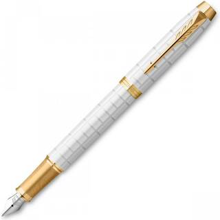 Parker IM premium perle med detaljer i guld, fyldepen