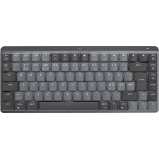Logitech MX Mini Mechanical tastatur Kontor RF trådløs + Bluetooth QWERTY Dansk, Finsk, Norsk, Svensk Grafit, Grå