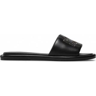 Tory Burch Double T leather slides - black - EU 35.5